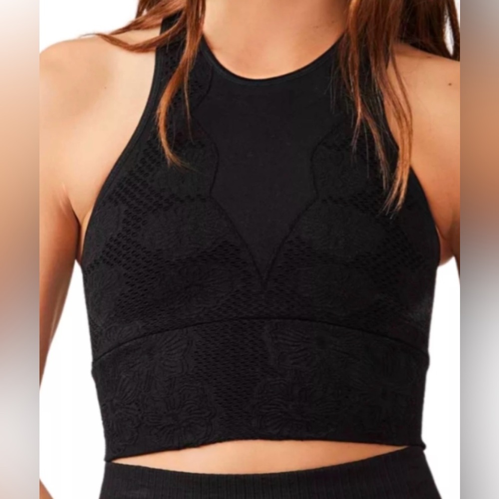 FP Movement Every Single Time Floral Bra NWOT Black XS/S - Picture 1 of 11